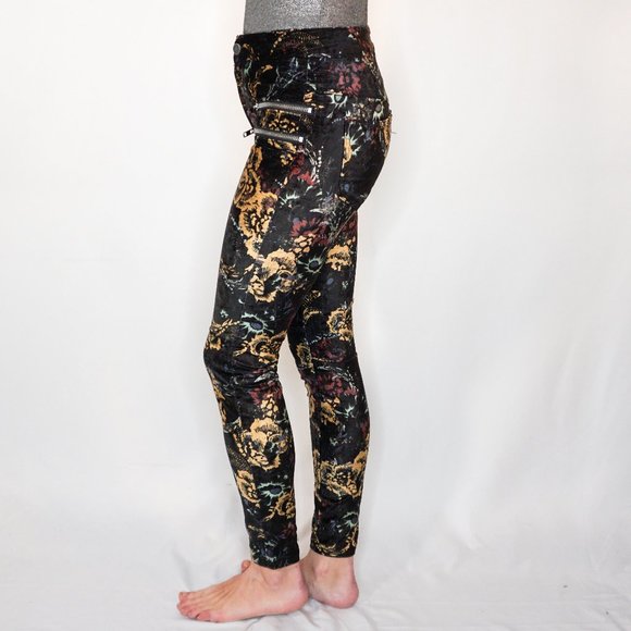 FREE PEOPLE Lennon Floral Velvet Skinny Pants - Picture 4 of 6
